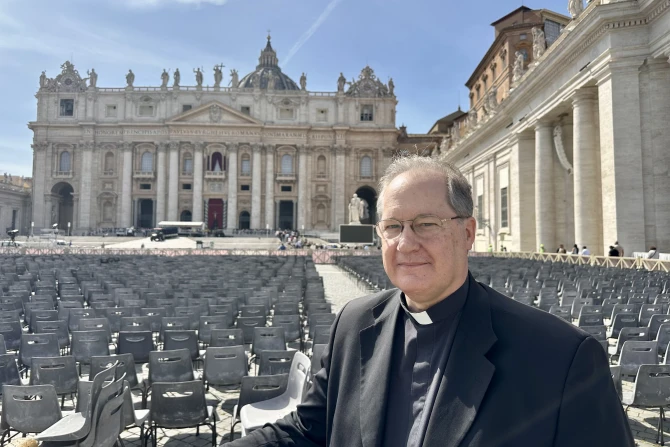 ‘A pope of mercy’: Priests from around the world mourn Pope Francis in St. Peter’s Square