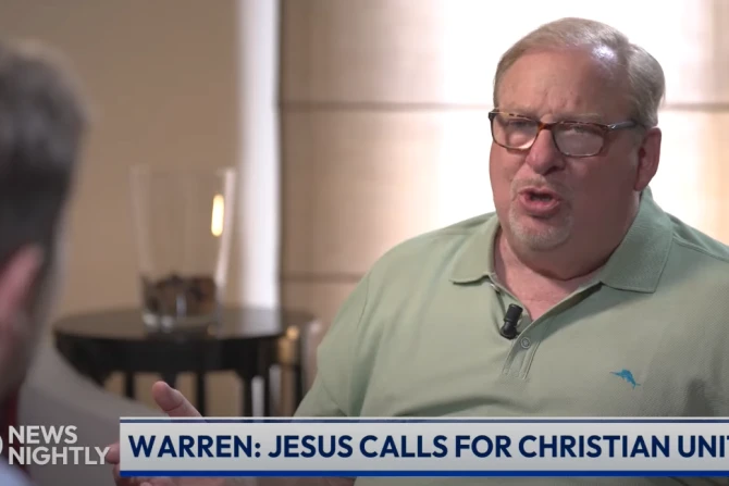 Pastor Rick Warren: Christian unity is 'still the unanswered prayer of Jesus'